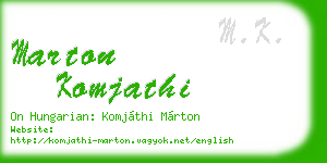 marton komjathi business card